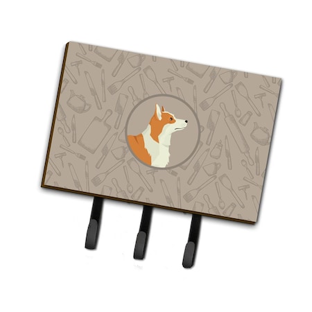 Jensendistributionservices Pembroke Corgi in the Kitchen Leash or Key Holder MI2102606